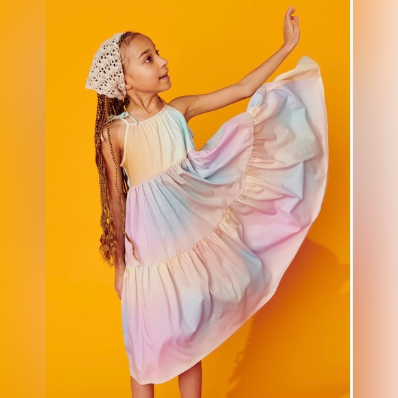 Tea Collection Pastel Rainbow Gradient Dress - Picture 5 of 11